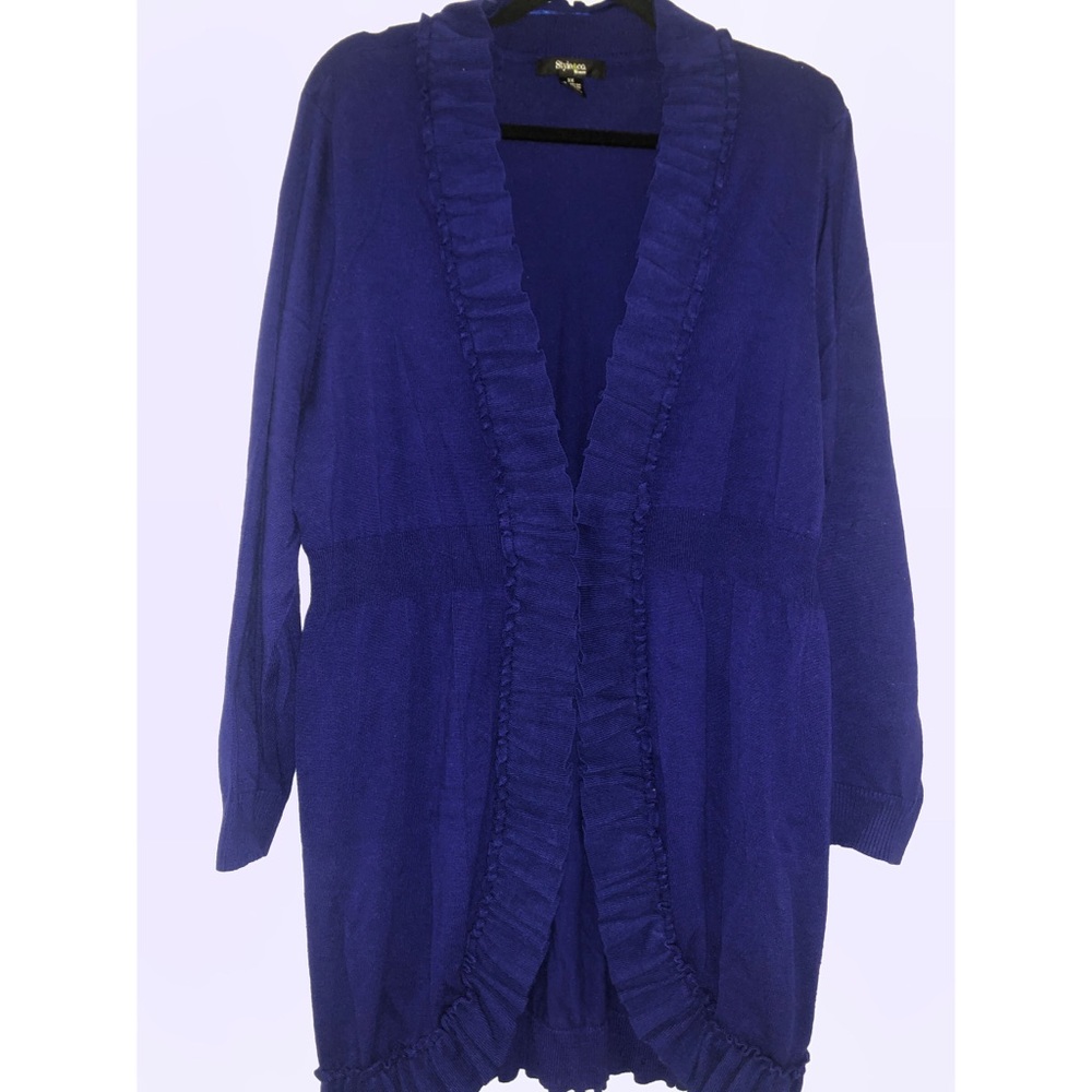 Blue Hook & Eye Closure Cardigan